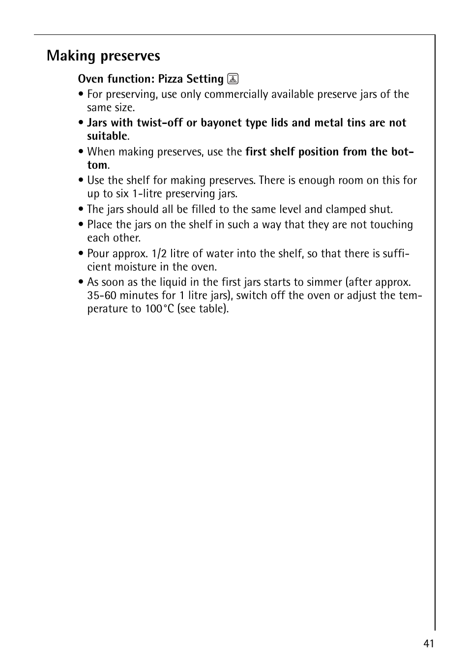 Making preserves | Electrolux B5741-4 User Manual | Page 41 / 60