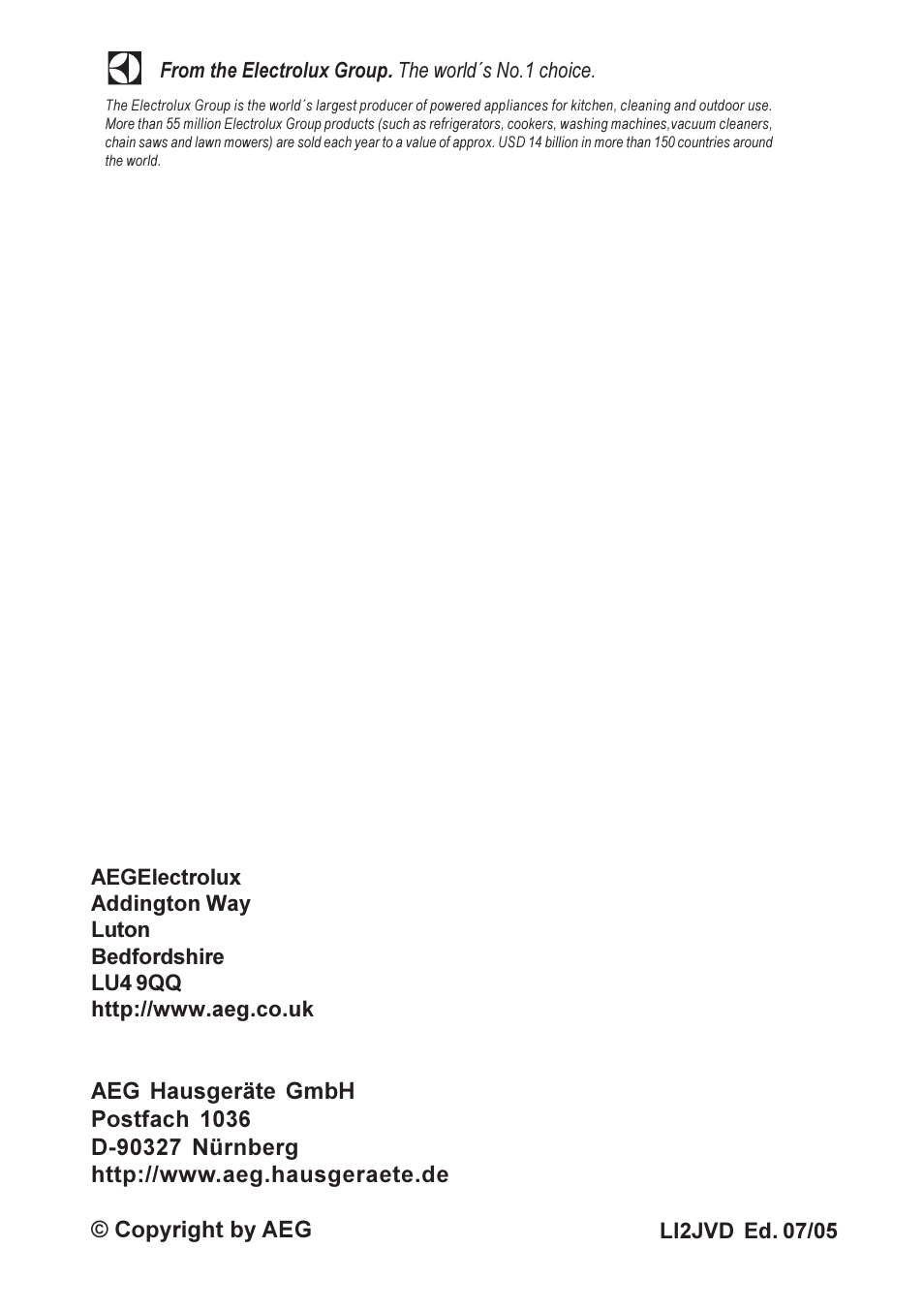 Electrolux DI 8820 User Manual | Page 21 / 21