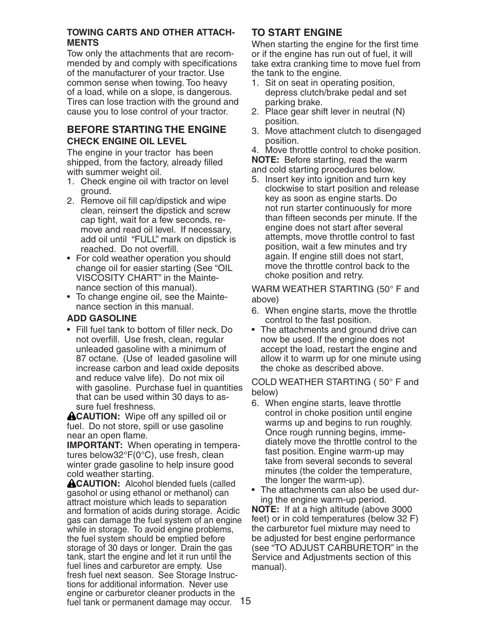 Electrolux AG17542STA User Manual | Page 15 / 32