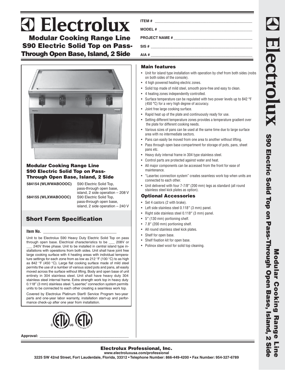 Electrolux 584154 User Manual | 2 pages