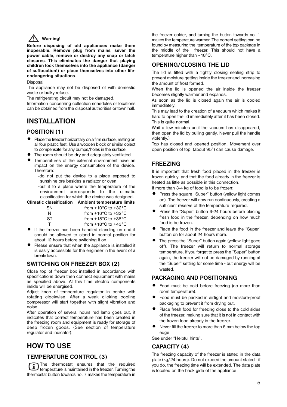 Installation, How to use | Electrolux ECN 1051 User Manual | Page 5 / 12