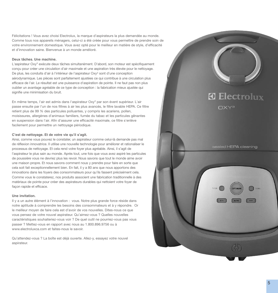 Electrolux EL7000A User Manual | Page 5 / 16