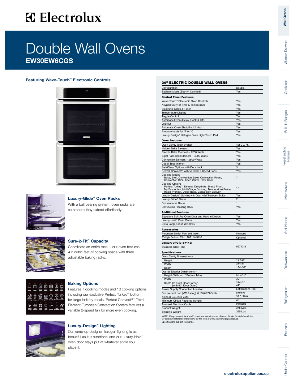 Electrolux EW30EW6CGS User Manual | 2 pages