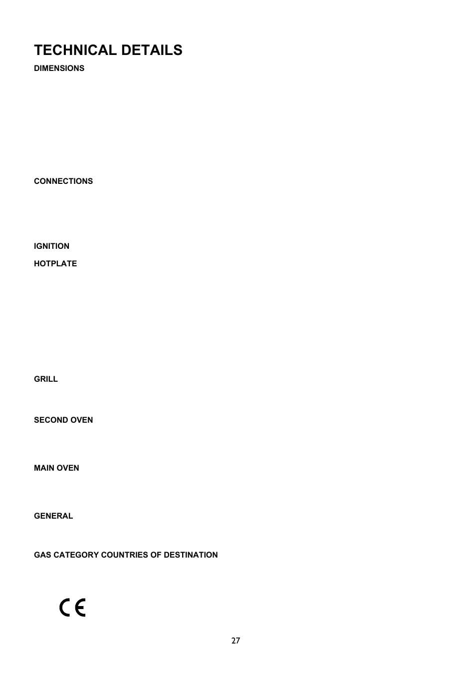 Technical details | Electrolux EKG5047 User Manual | Page 27 / 32