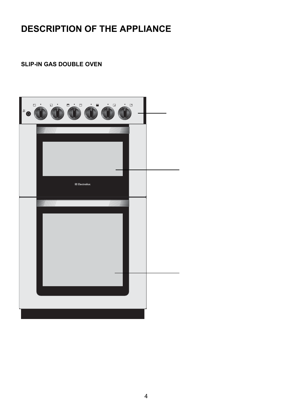 Description of the appliance | Electrolux EKG5047 User Manual | Page 4 / 32