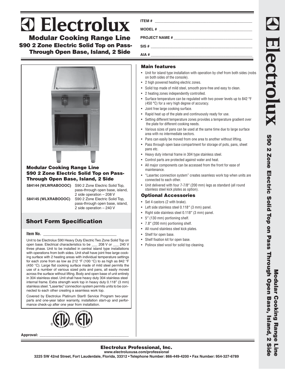 Electrolux WLXRABOOOC User Manual | 2 pages
