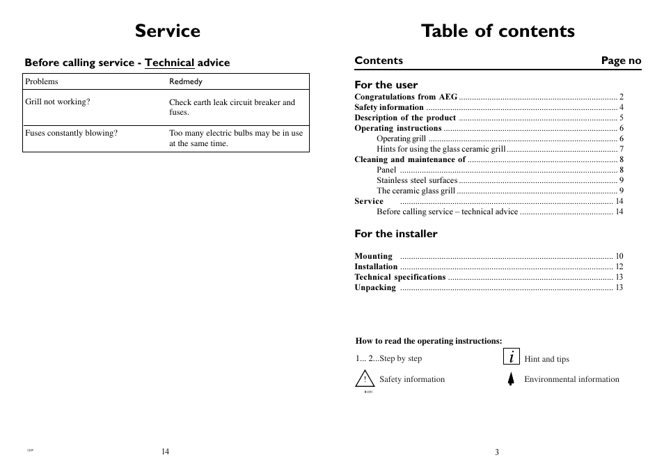 Electrolux 231GR-M User Manual | Page 3 / 8