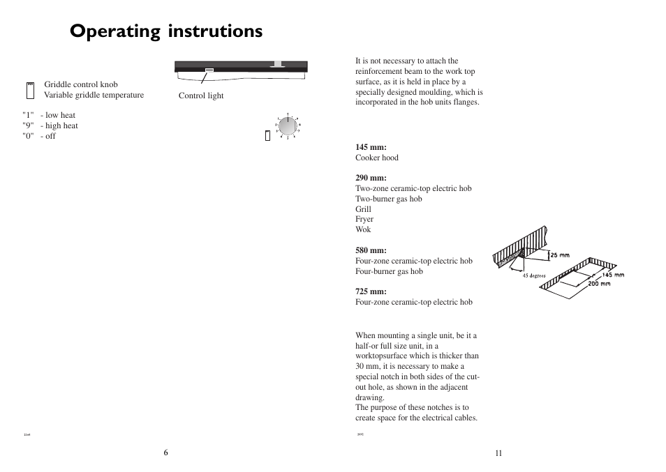 Operating instrutions | Electrolux 231GR-M User Manual | Page 6 / 8