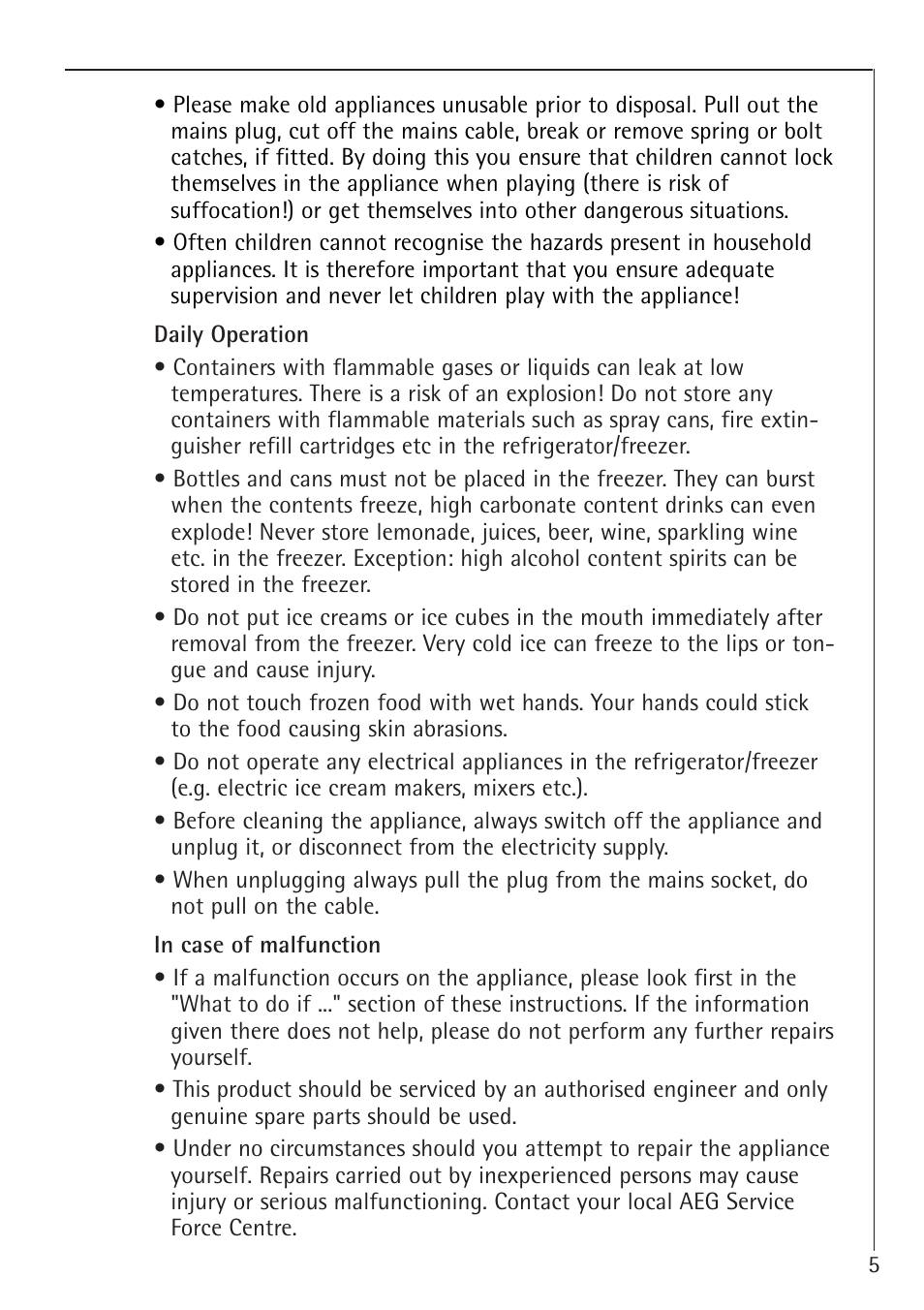 Electrolux 66050i User Manual | Page 5 / 32