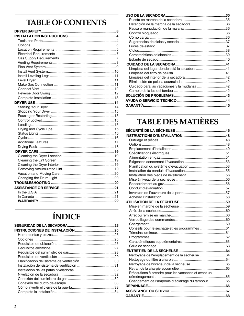 Electrolux FKGHS01P User Manual | Page 2 / 68