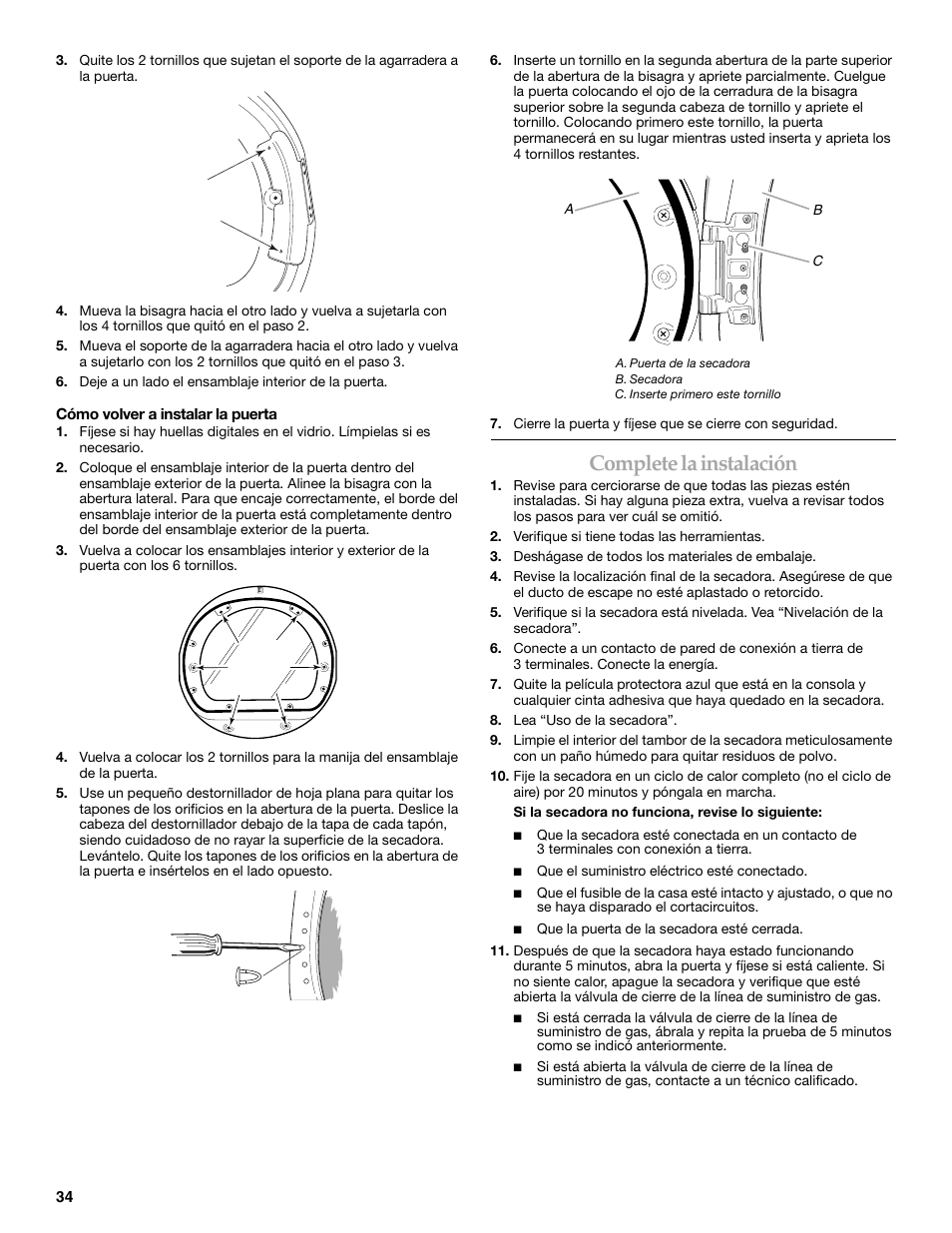 Complete la instalación | Electrolux FKGHS01P User Manual | Page 34 / 68