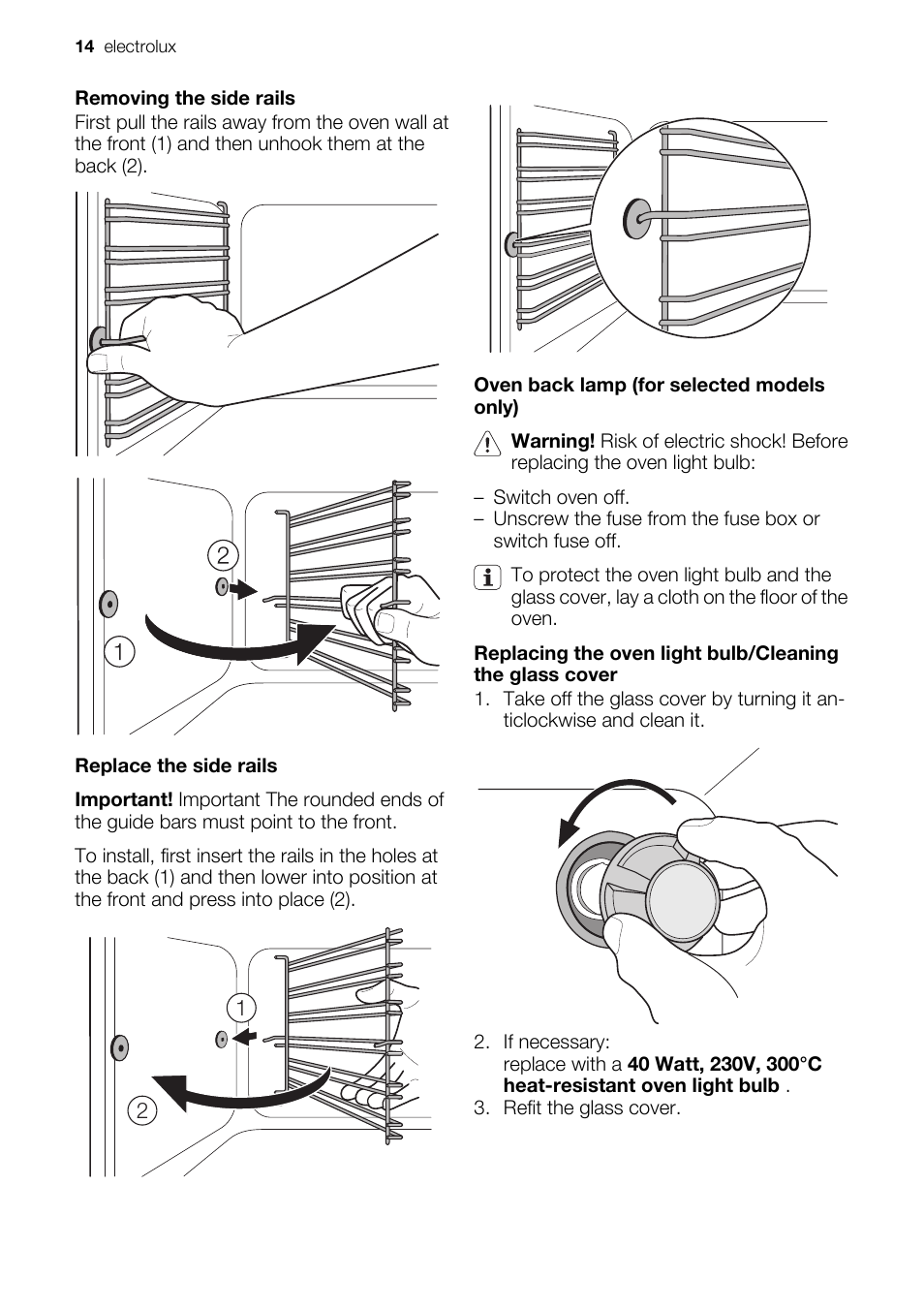 Electrolux EOU43003 User Manual | Page 14 / 24