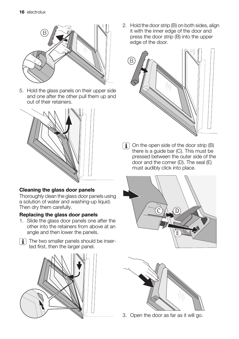 Cd e | Electrolux EOU43003 User Manual | Page 16 / 24