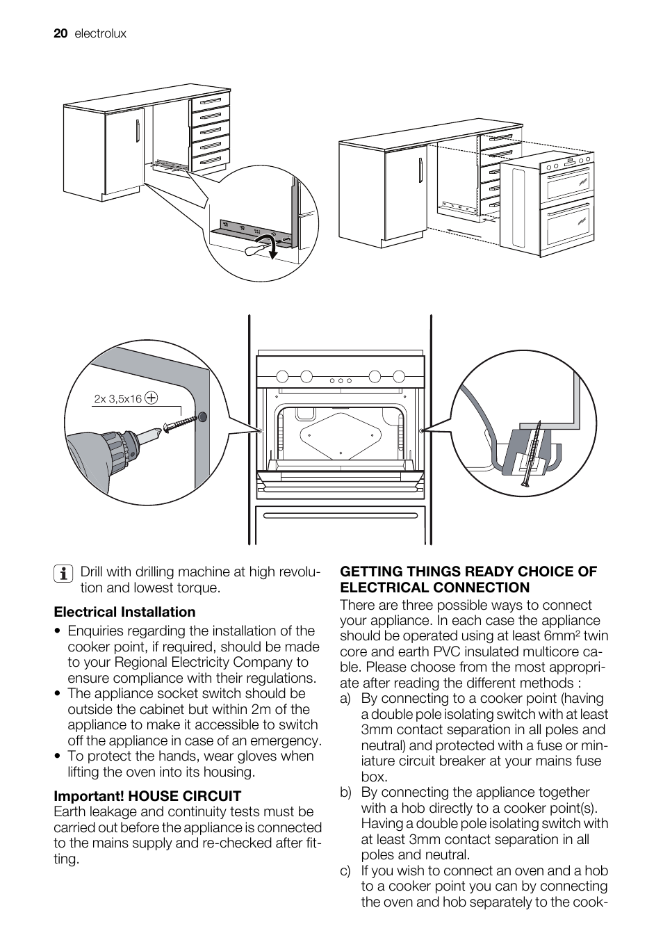 Electrolux EOU43003 User Manual | Page 20 / 24