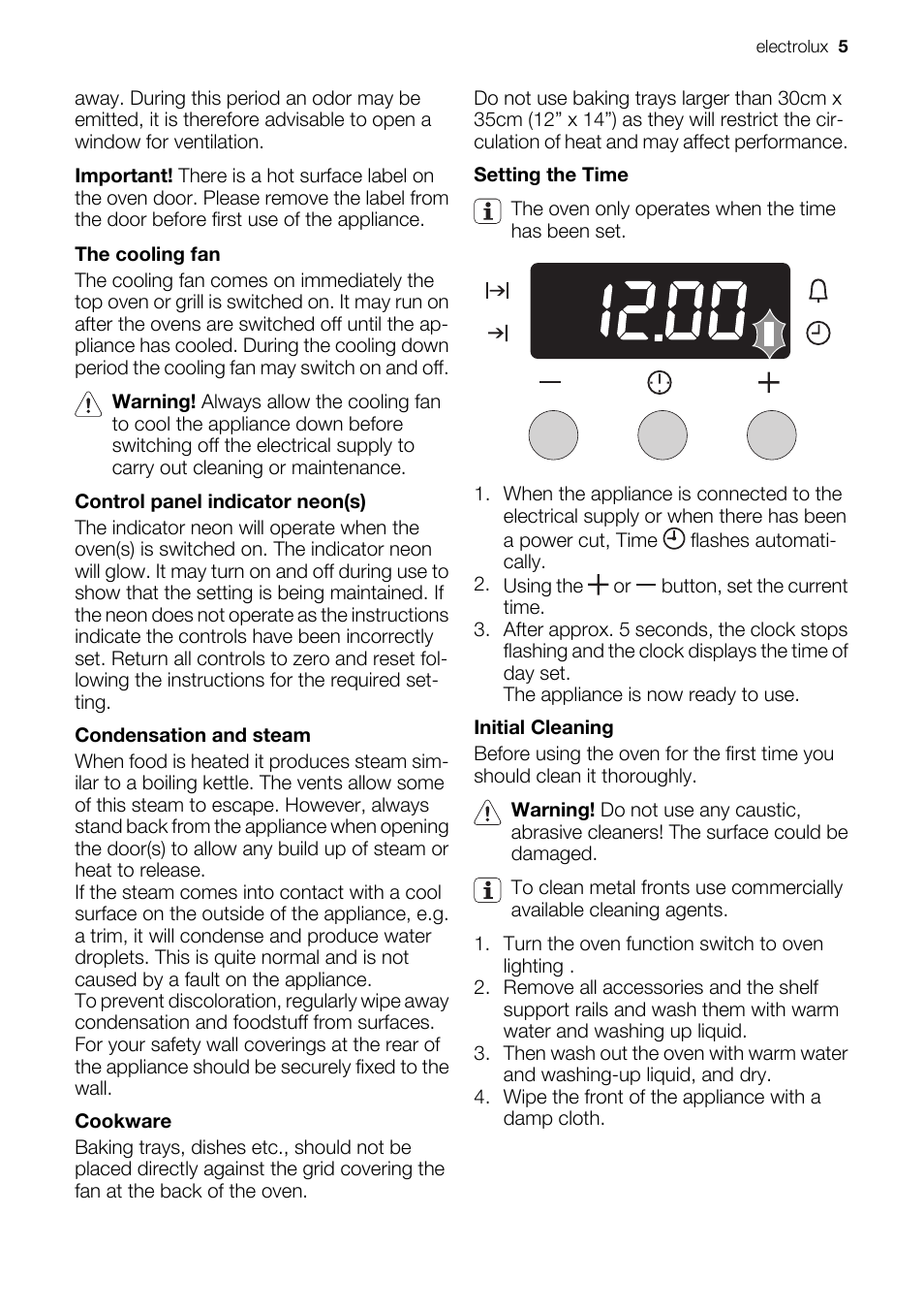 Electrolux EOU43003 User Manual | Page 5 / 24