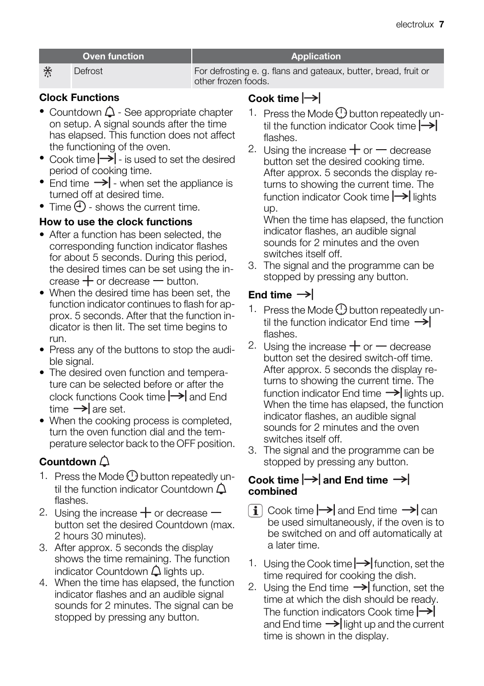 Electrolux EOU43003 User Manual | Page 7 / 24