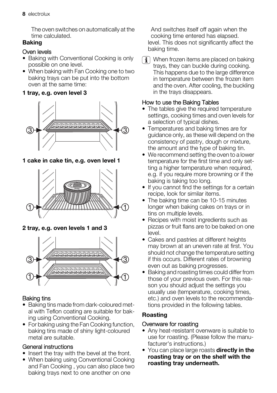 Electrolux EOU43003 User Manual | Page 8 / 24