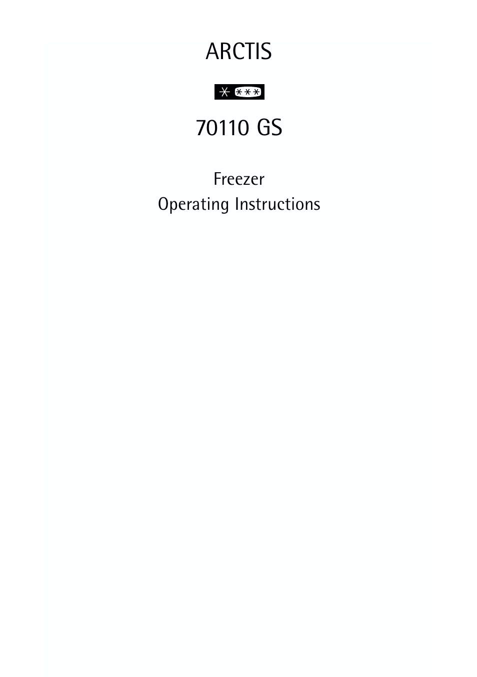 Electrolux ARCTIS 70110 User Manual | 28 pages