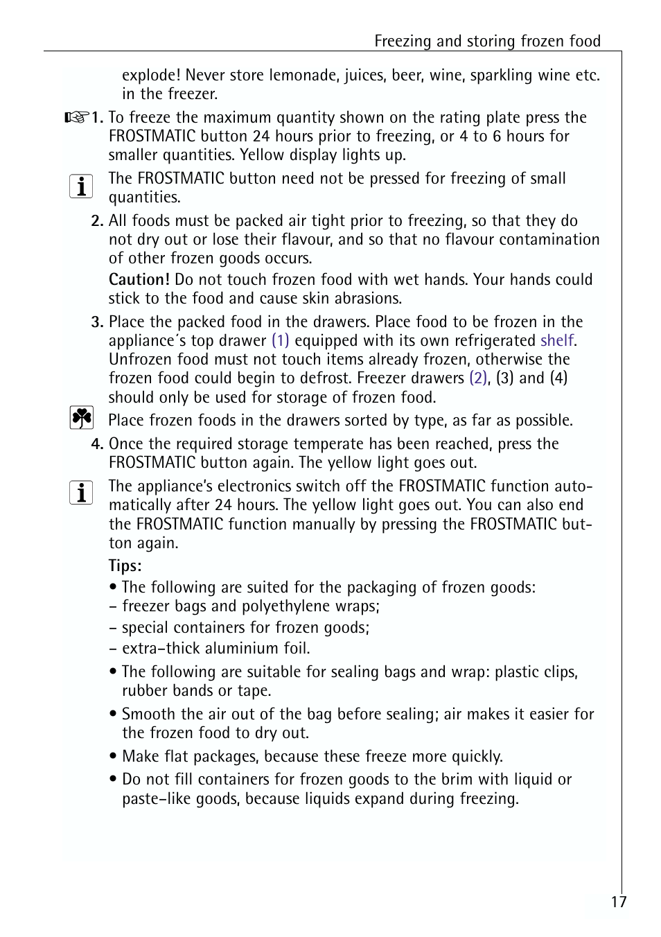 Electrolux ARCTIS 70110 User Manual | Page 17 / 28