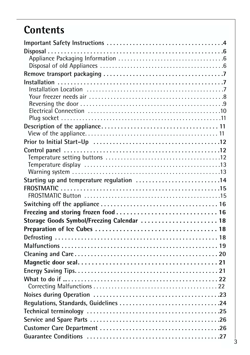 Electrolux ARCTIS 70110 User Manual | Page 3 / 28