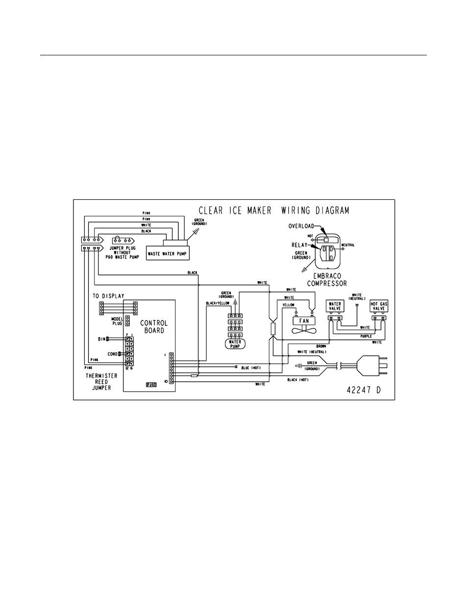 Clear ice maker wiring diagram, Lawrence, Control board | Embraco compressor | Electrolux E15IM60GS User Manual | Page 6 / 6