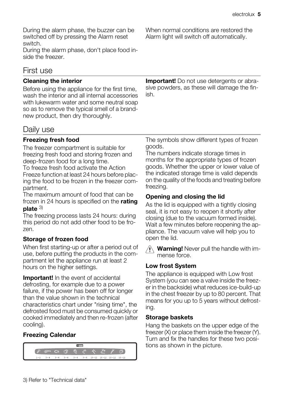First use, Daily use | Electrolux ECN 50104 W User Manual | Page 5 / 12