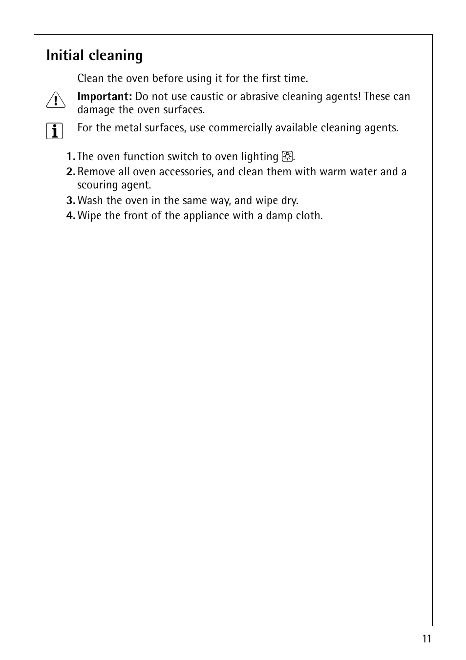 Initial cleaning | Electrolux B8871-4 User Manual | Page 11 / 64