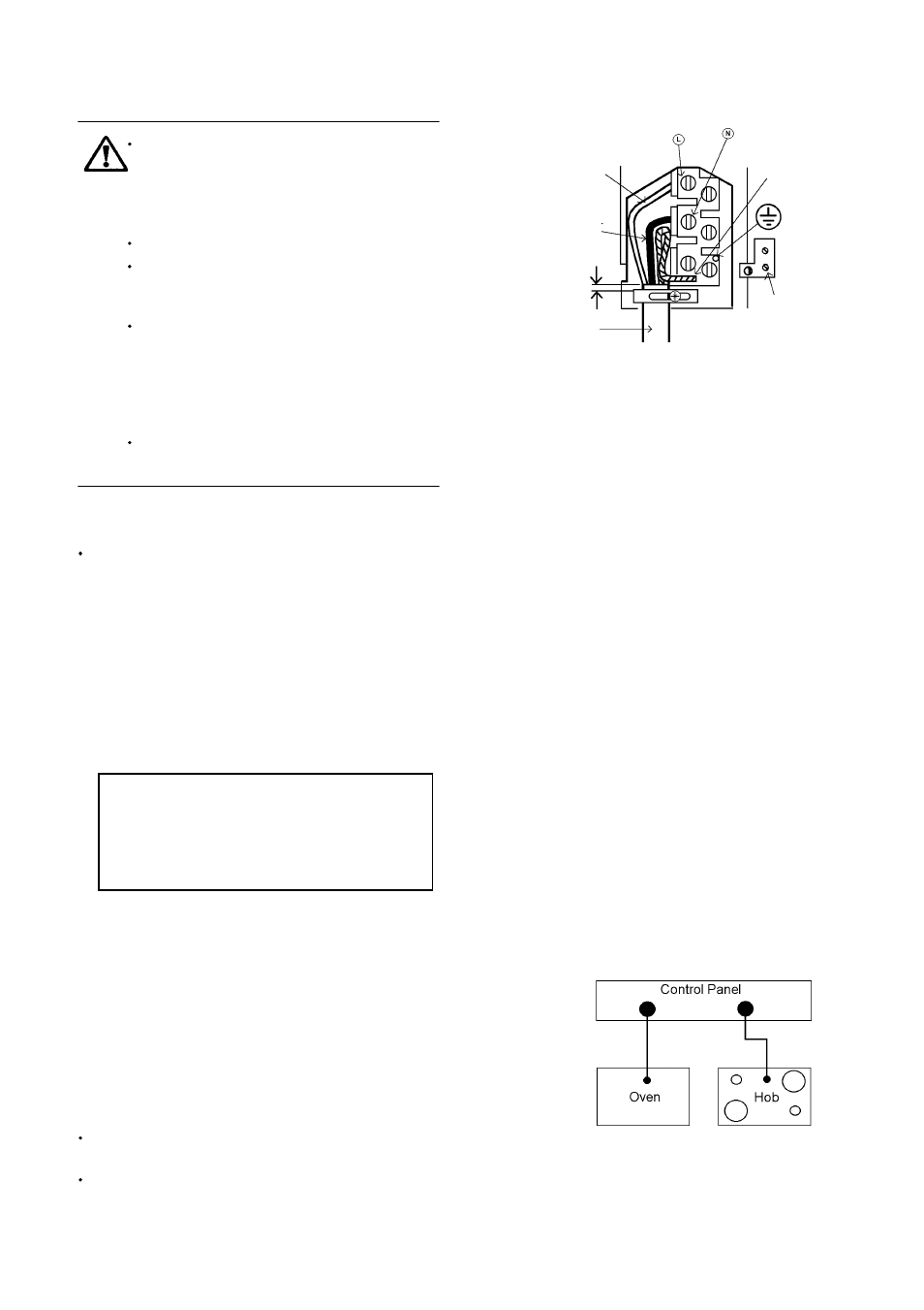 Warnings, Choice of electrical connection | Electrolux D2160 User Manual | Page 34 / 44