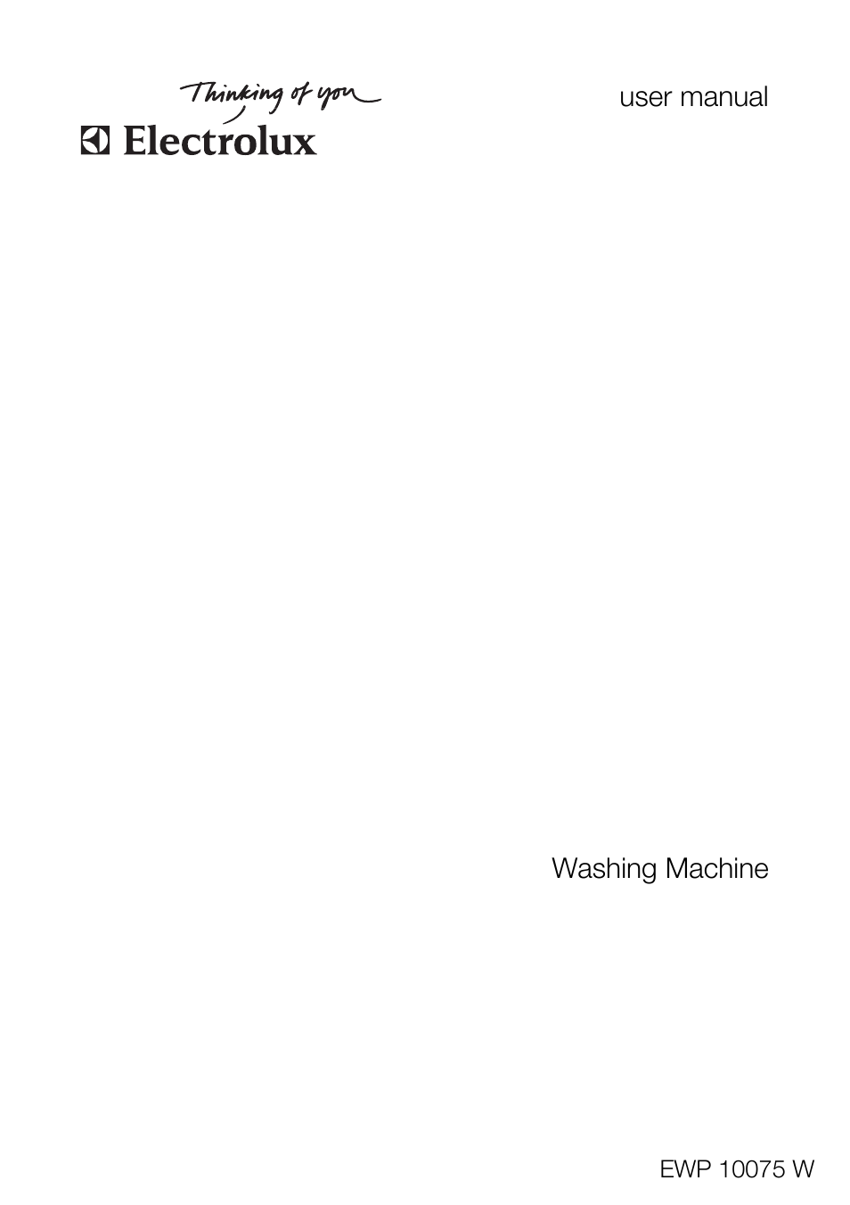 Electrolux EWP 10075 W User Manual | 24 pages