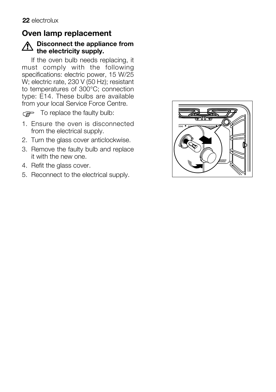 Electrolux EKM 70150 User Manual | Page 22 / 40