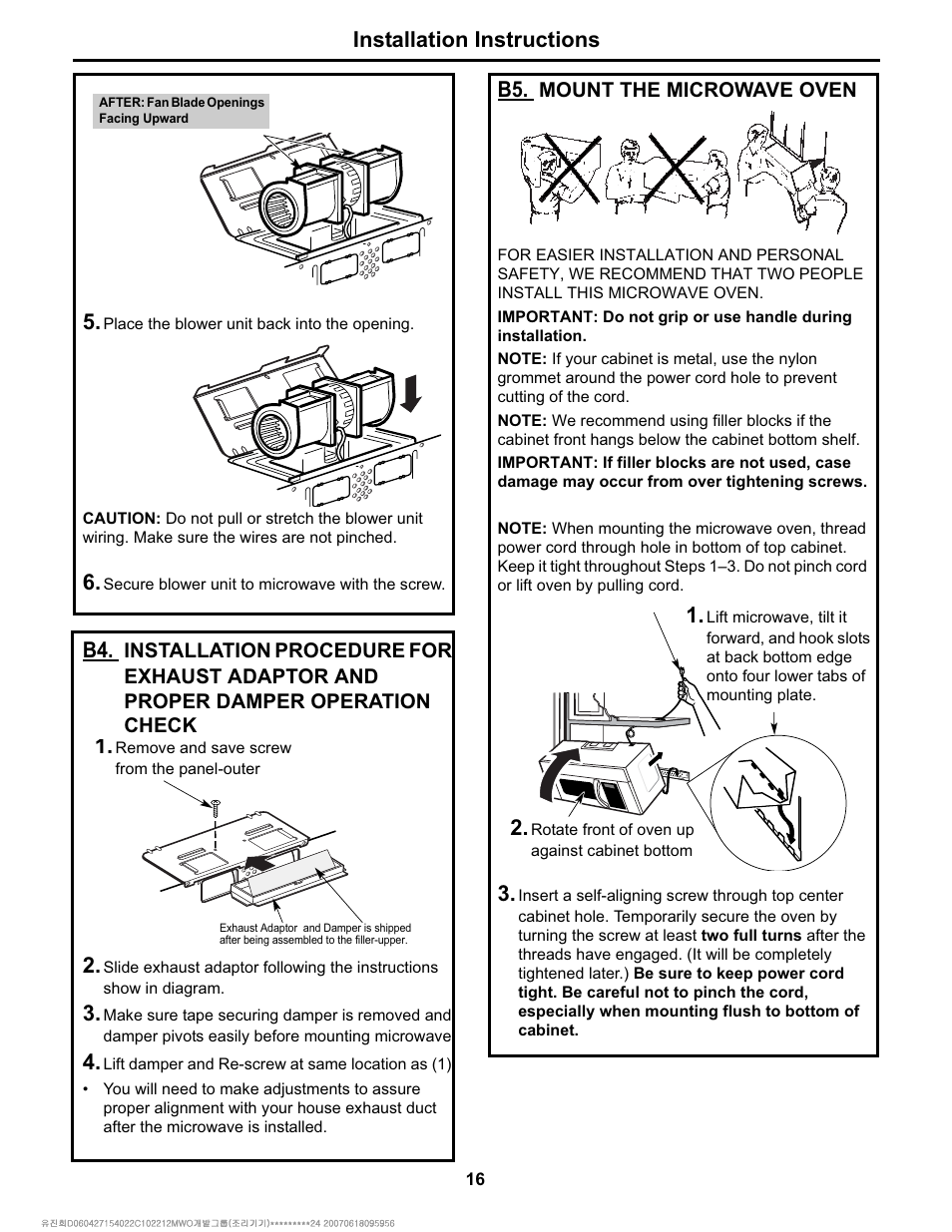 Electrolux Over The Range Microwave Oven User Manual | Page 16 / 22