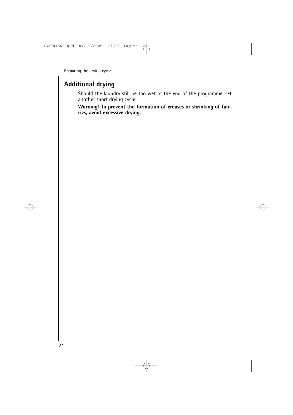 Additional drying | Electrolux LAVAMAT TURBO L 12720 VIT User Manual | Page 24 / 52