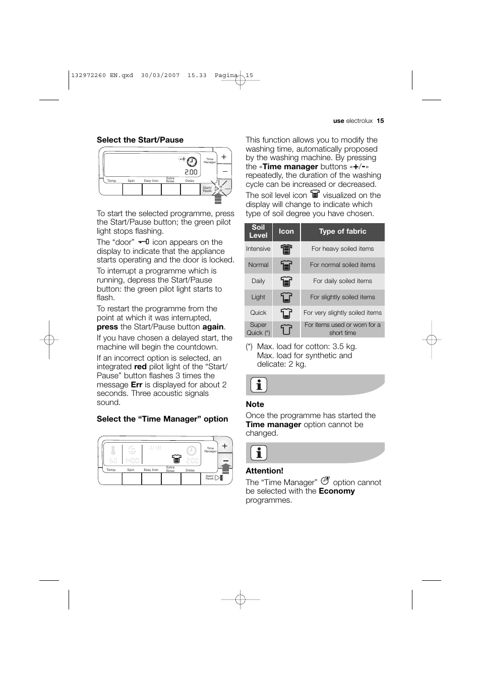 Electrolux EWN 16781 W User Manual | Page 15 / 48