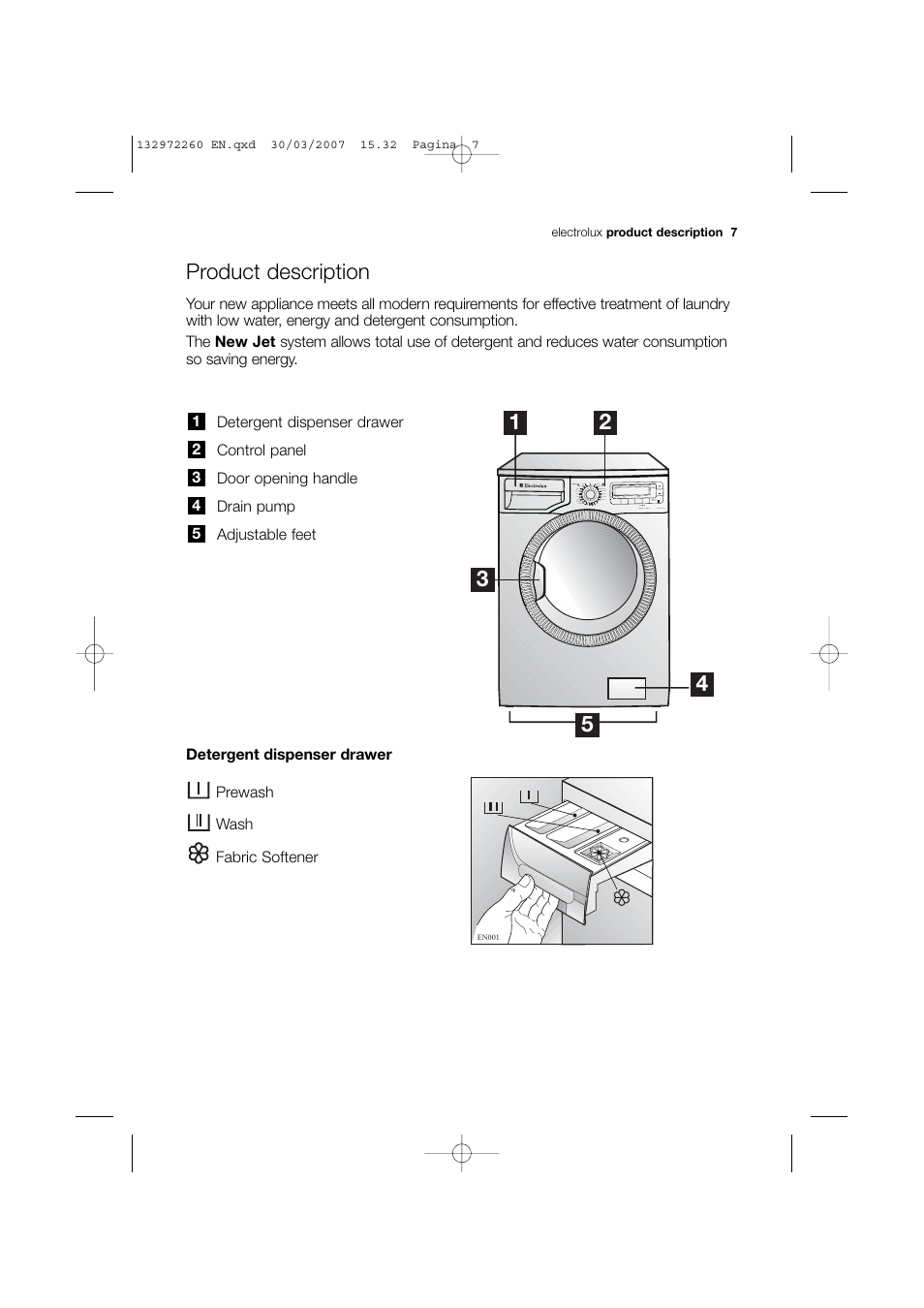 Product description | Electrolux EWN 16781 W User Manual | Page 7 / 48