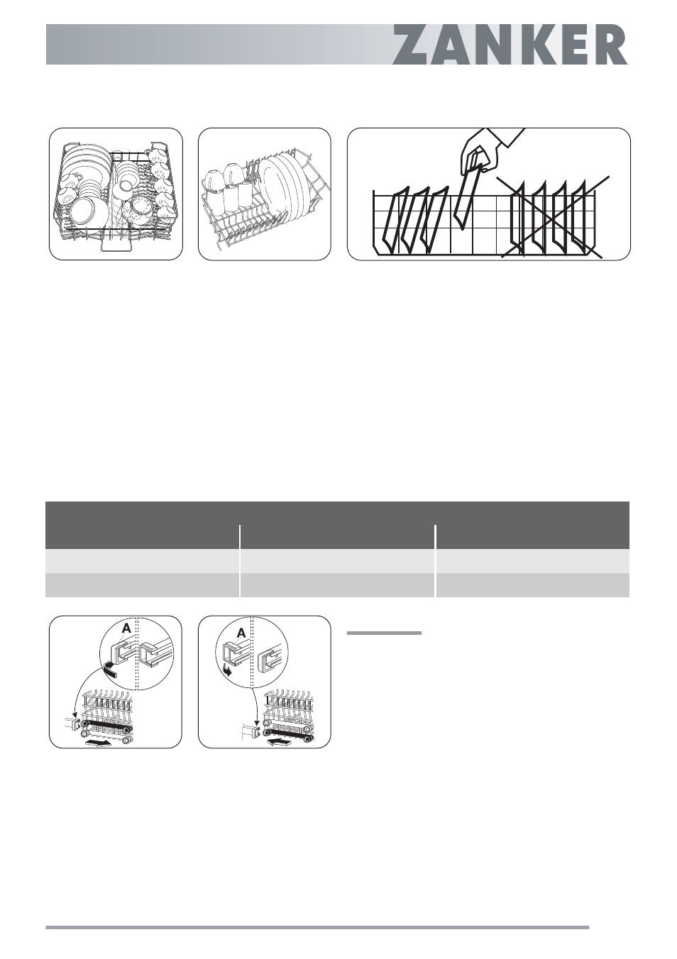 Adjusting the height of the upper basket | Electrolux ZKI1410 User Manual | Page 13 / 24