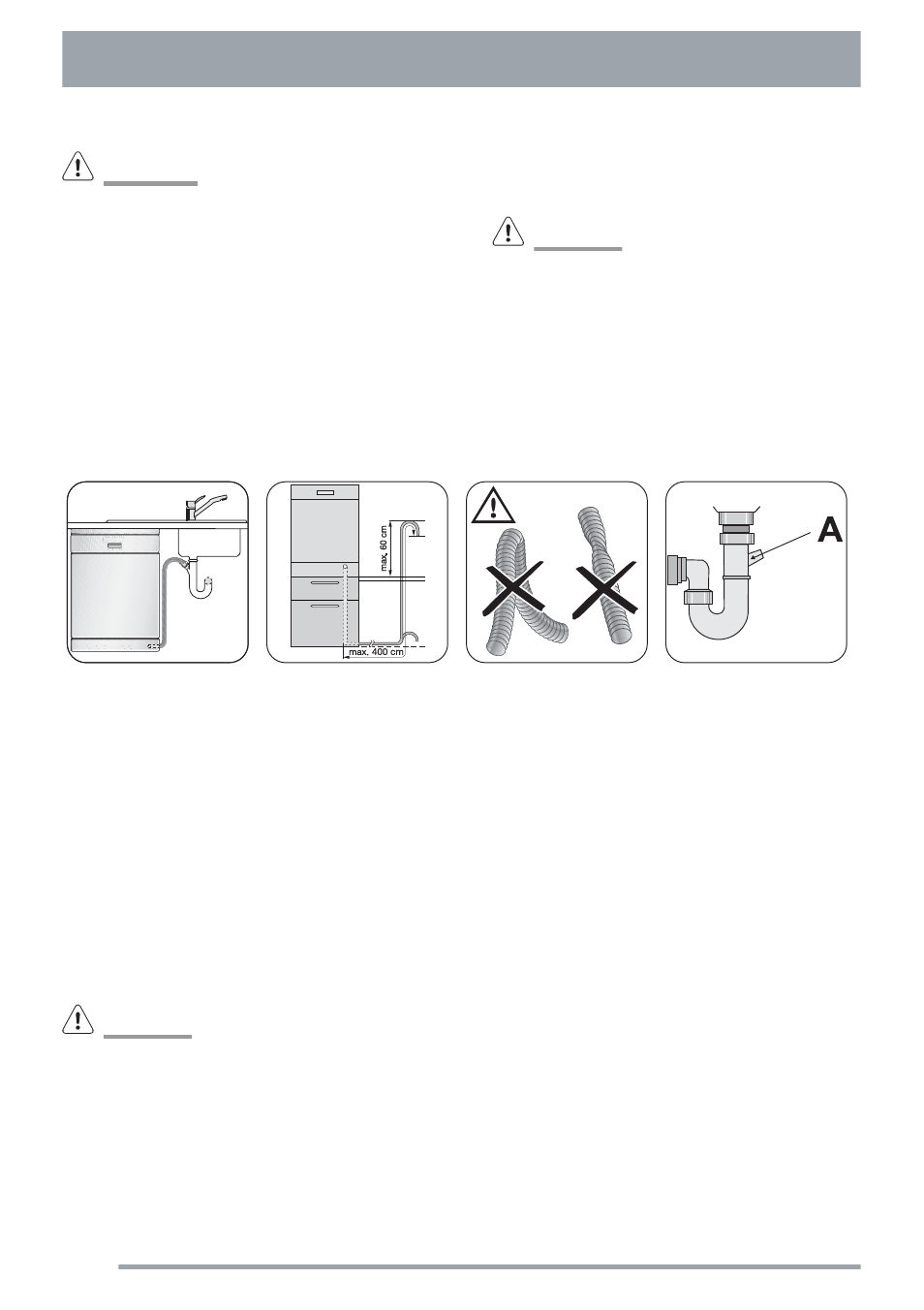 Drain hose, Electrical connection | Electrolux ZKI1410 User Manual | Page 22 / 24