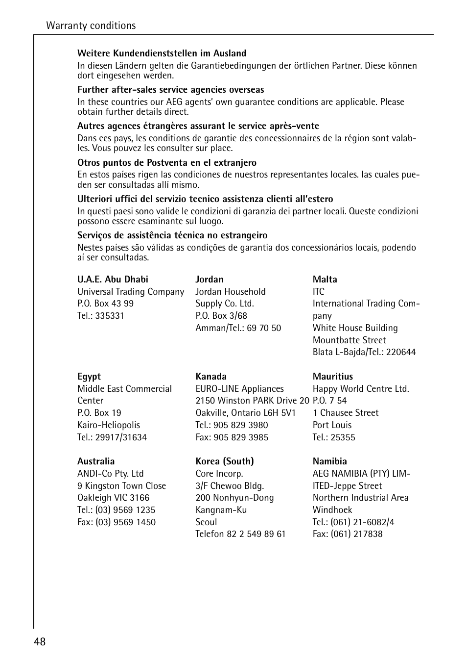 Electrolux LAVAMAT 50430 User Manual | Page 48 / 56