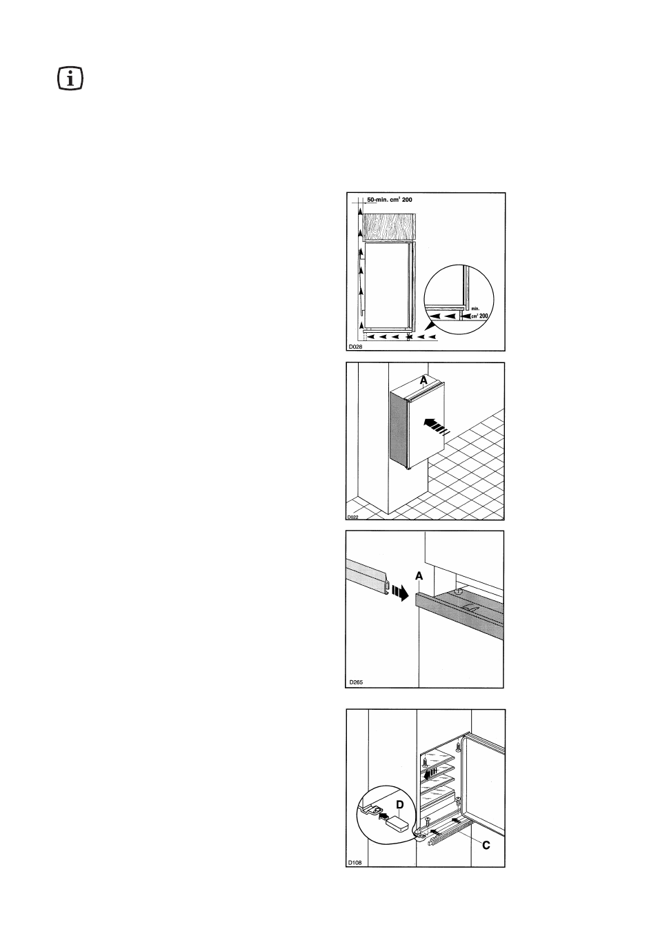 Building in, Instructions for totally built-in appliance | Electrolux U20012 ER 6632 User Manual | Page 16 / 17