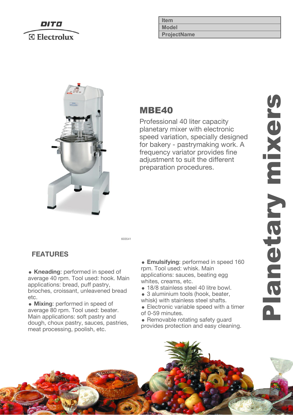 Electrolux MBE40S3 User Manual | 4 pages