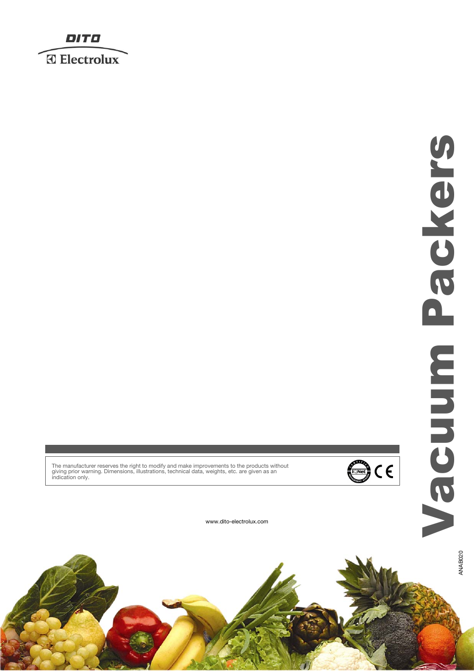 Vacuum packers | Electrolux Dito CSV40C User Manual | Page 4 / 4