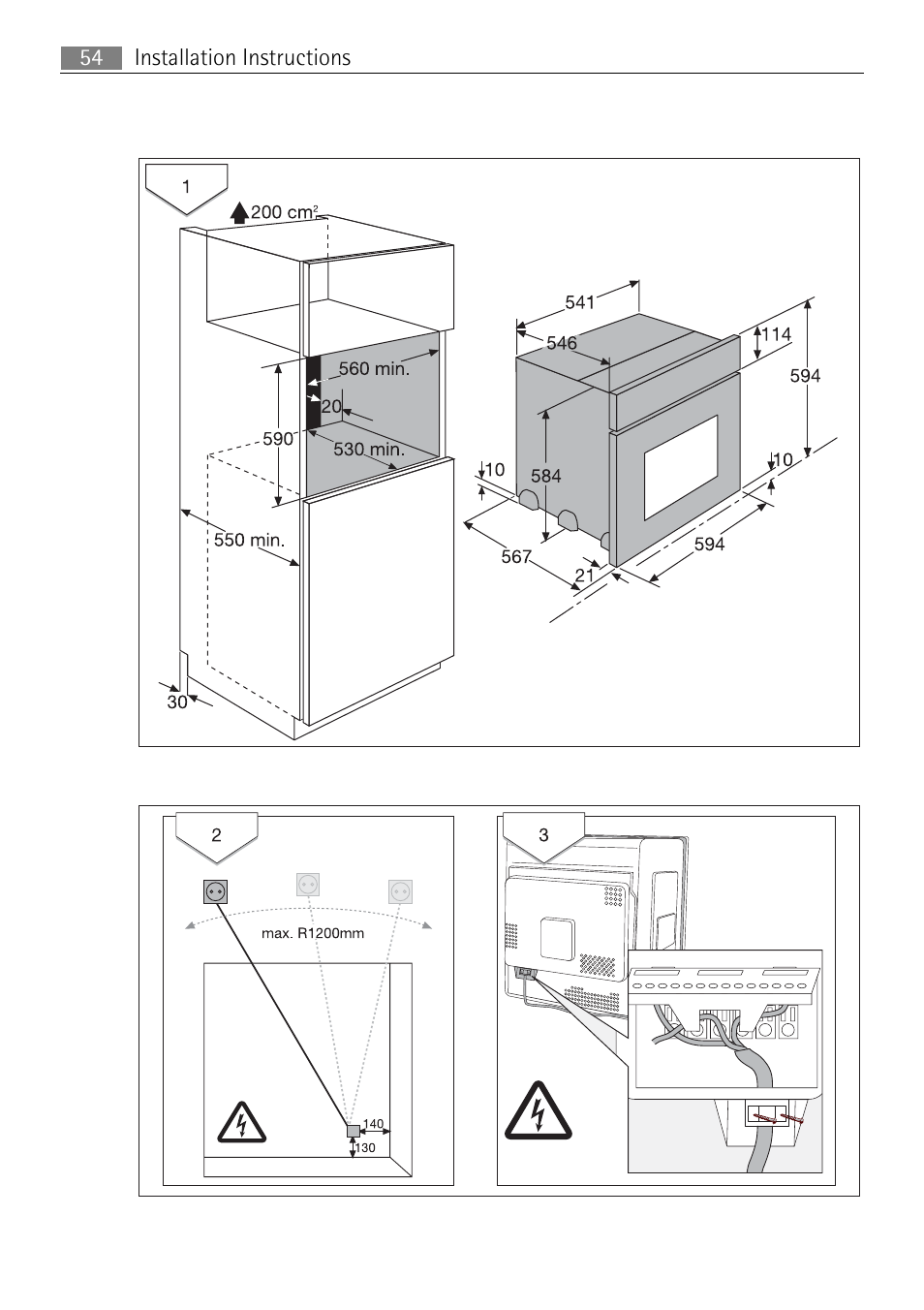 Electrolux USER MANUAL BUILT-IN ELECTRIC OVEN B5701-5 User Manual | Page 54 / 60
