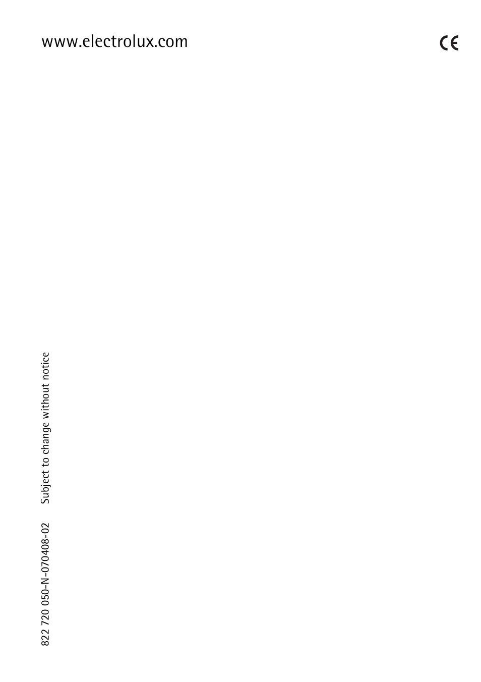 Electrolux USER MANUAL BUILT-IN ELECTRIC OVEN B5701-5 User Manual | Page 60 / 60