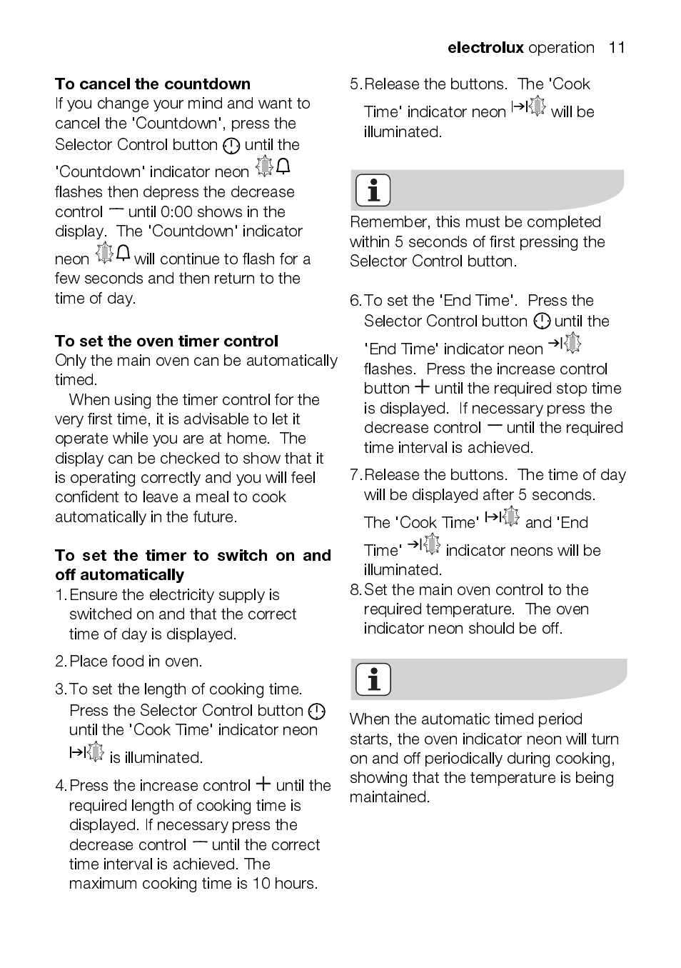 Electrolux | Electrolux EKC6047 User Manual | Page 11 / 52