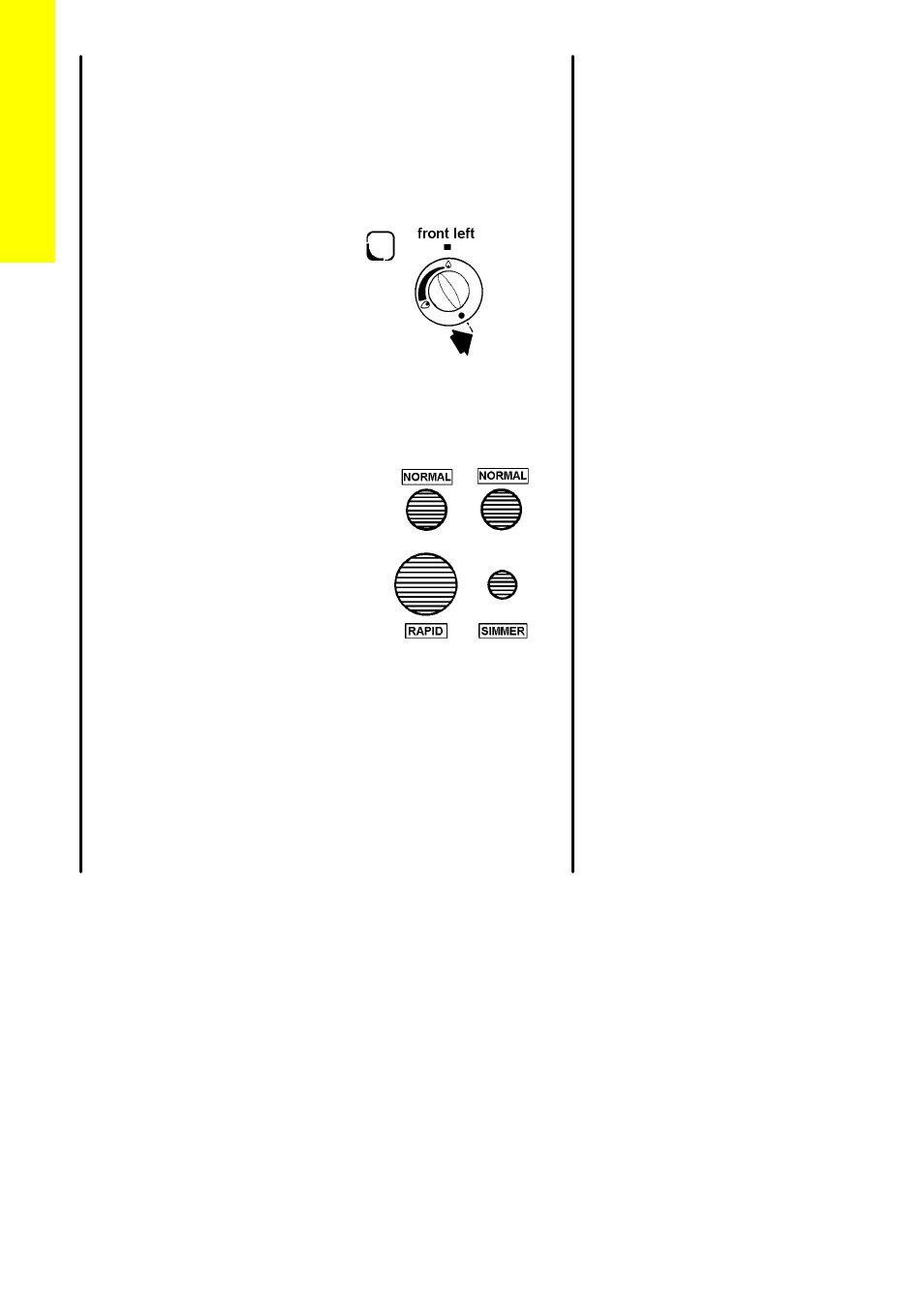 The hotplate, Heat control, Burner sizes | Electrolux DTC50GA User Manual | Page 10 / 44