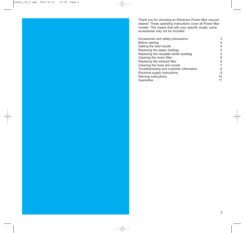 Electrolux Z4590 User Manual | Page 2 / 11