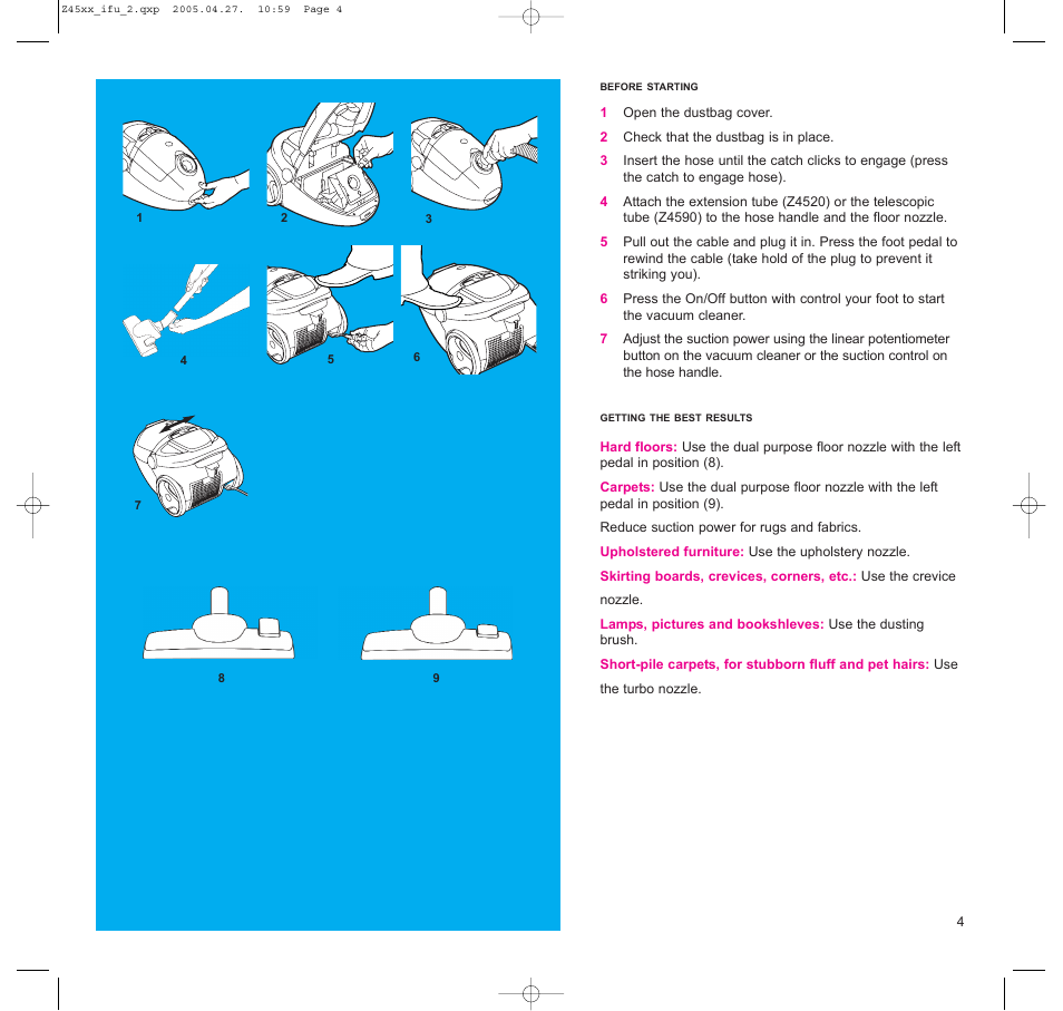 Electrolux Z4590 User Manual | Page 4 / 11