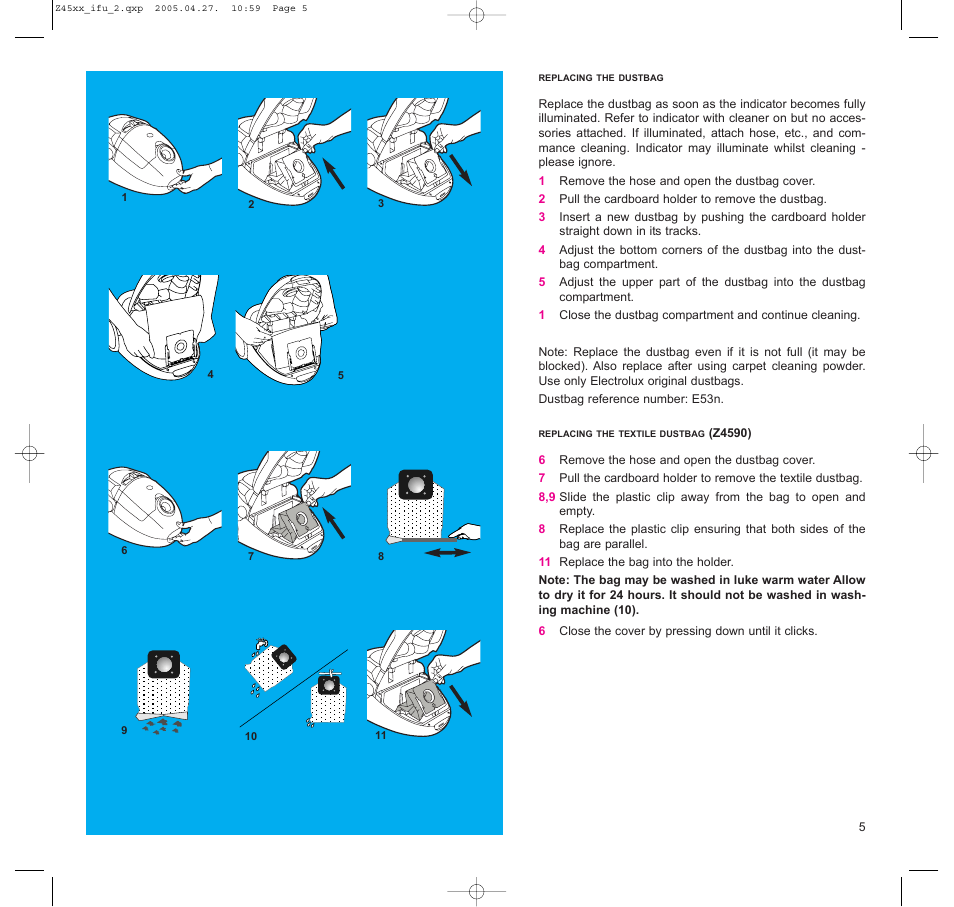 Electrolux Z4590 User Manual | Page 5 / 11