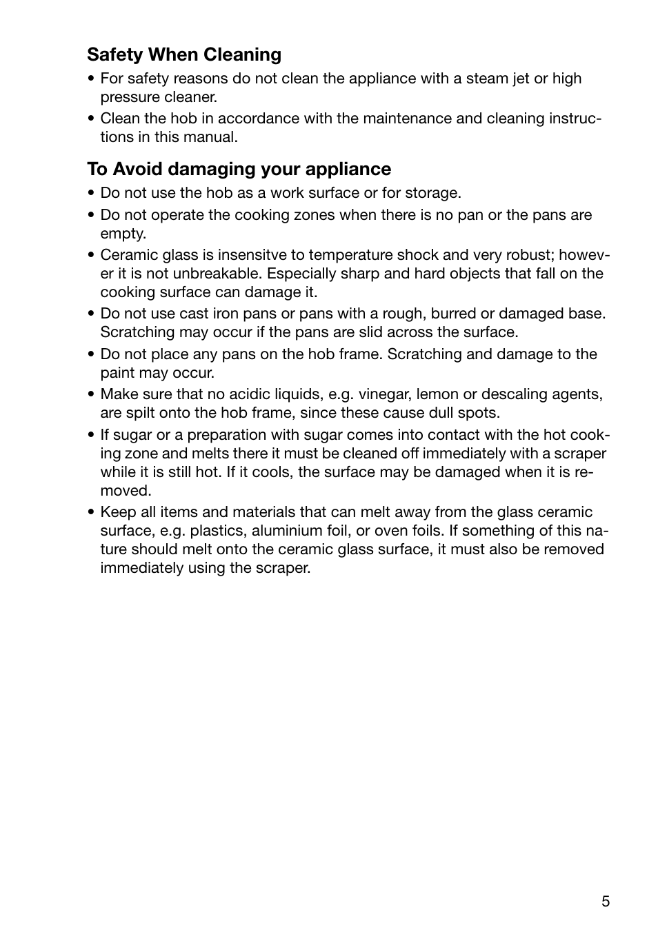 Safety when cleaning | Electrolux U24254 EHP6602K User Manual | Page 5 / 28