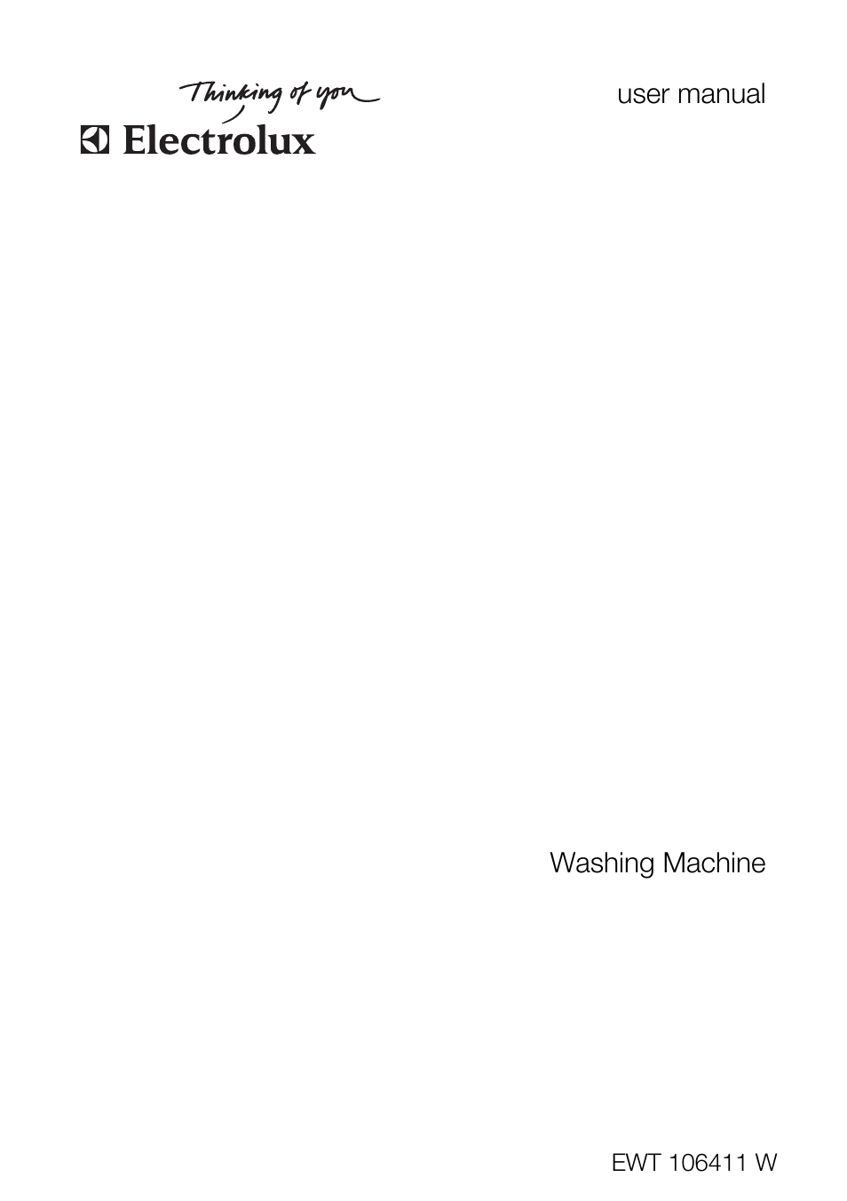 Electrolux EWT 106411 W User Manual | 16 pages