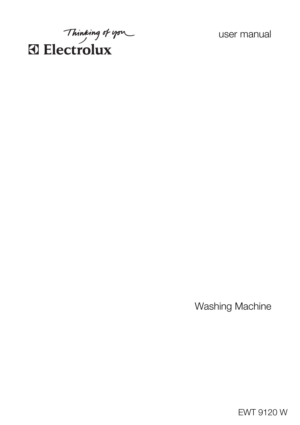 Electrolux EWT 9120 W User Manual | 12 pages